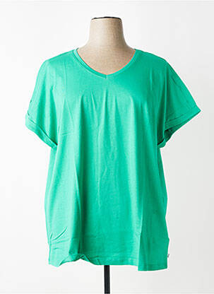 T-shirt coupe droite manches courtes vert ZHENZI femme