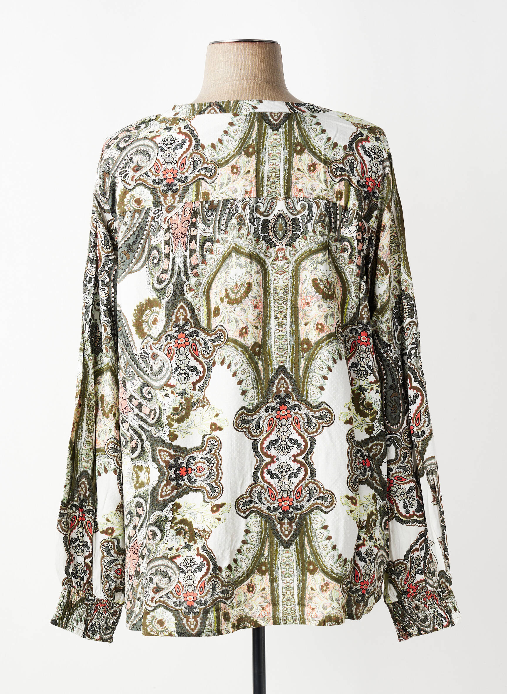 Blouse manches longues manches longues vert ZHENZI femme