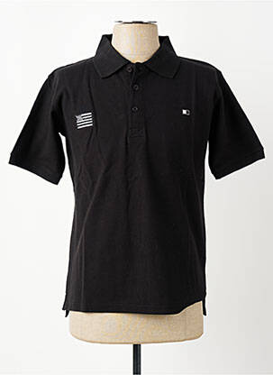 Polo coupe droite manches courtes noir GWEN & BLACK homme