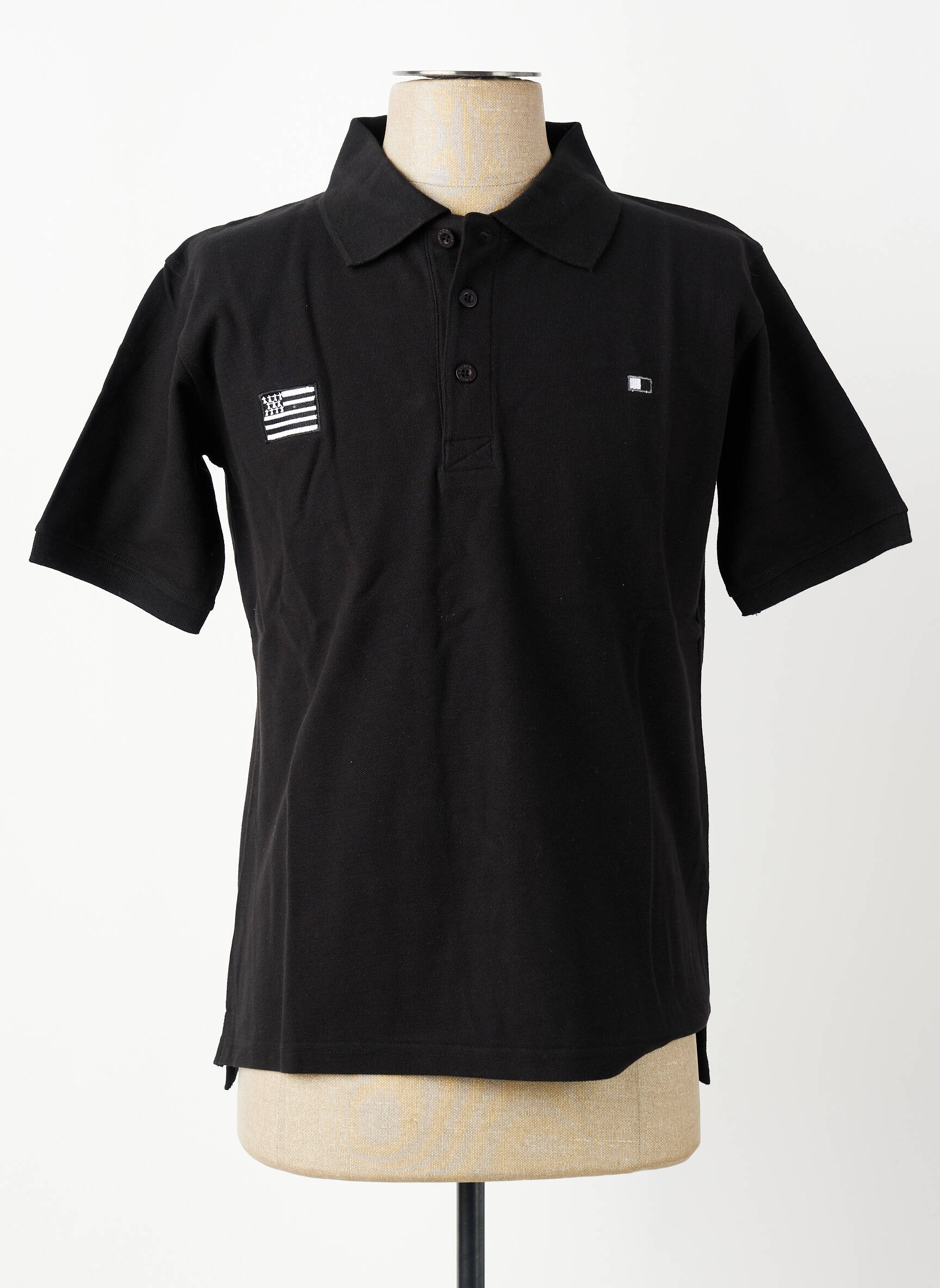 Polo coupe droite manches courtes noir GWEN & BLACK homme