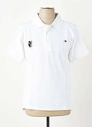 Polo coupe droite manches courtes blanc GWEN & BLACK homme