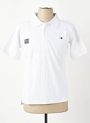 Polo coupe droite manches courtes blanc GWEN & BLACK homme