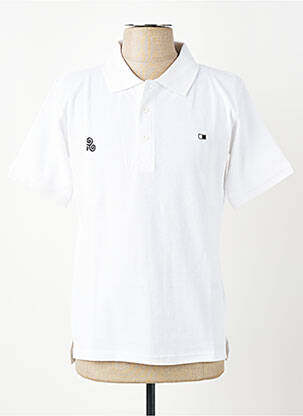 Polo coupe droite manches courtes blanc GWEN & BLACK homme