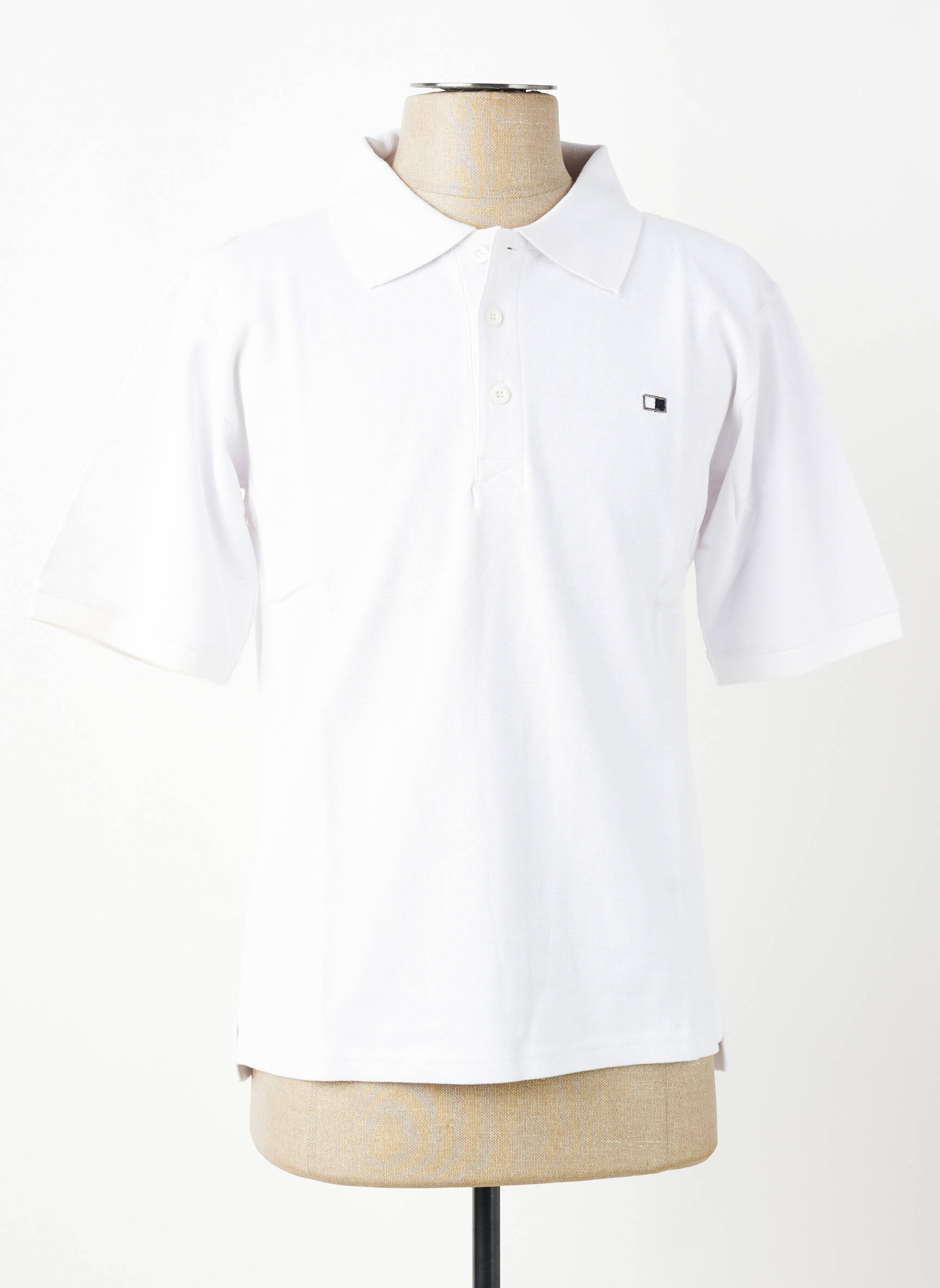 Polo coupe droite manches courtes blanc GWEN & BLACK homme