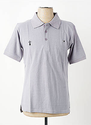 Polo coupe droite manches courtes gris GWEN & BLACK homme