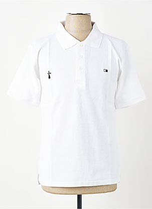 Polo coupe droite manches courtes blanc GWEN & BLACK homme