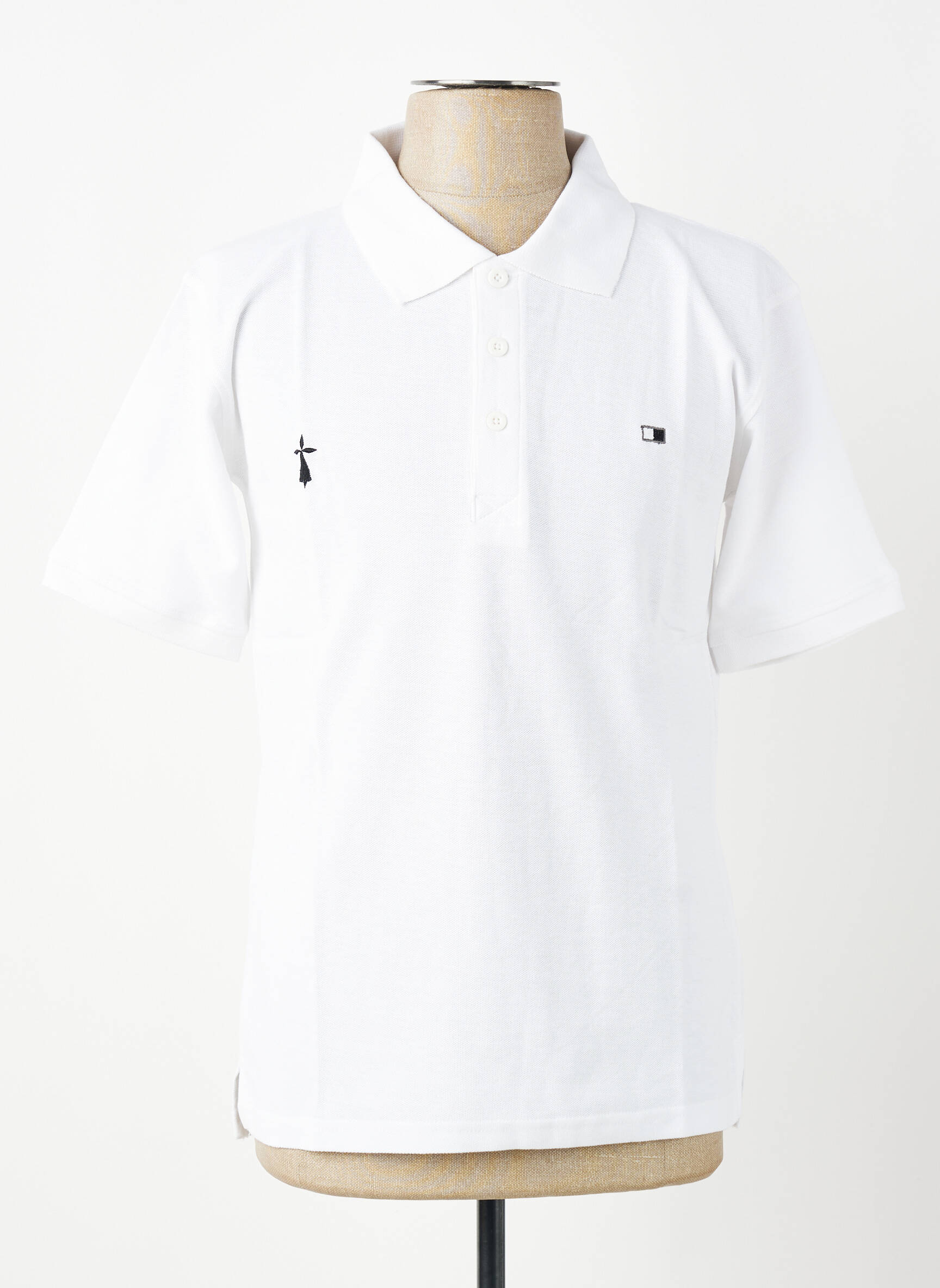 Polo coupe droite manches courtes blanc GWEN & BLACK homme