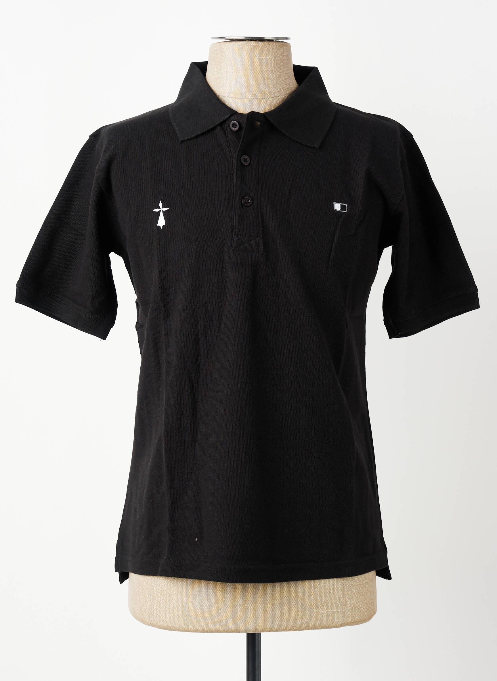 Polo coupe droite manches courtes noir GWEN & BLACK homme