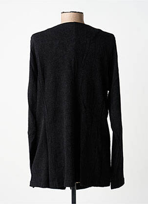 Gilet manches longues fermeture boutonnée sur le devant noir ZHENZI femme
