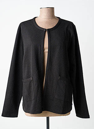 Veste casual col rond noir ZHENZI femme