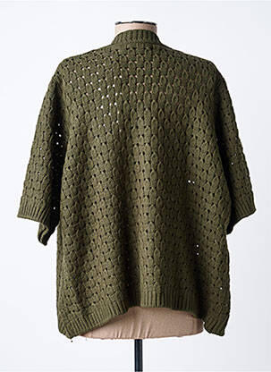 Gilet manches courtes coupe droite vert KAFFE femme