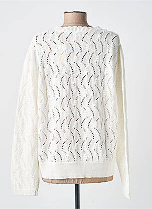 Gilet manches longues col rond blanc C'EST BEAU LA VIE femme