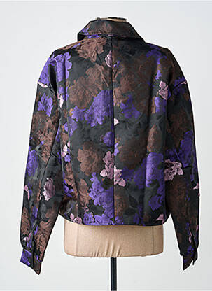 Veste casual poignets boutonnés avec fente violet KAFFE femme