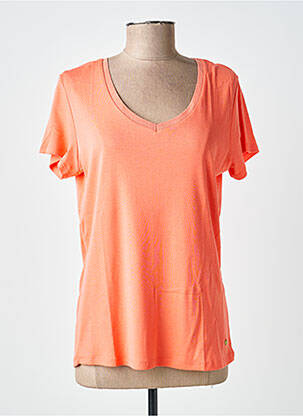 T-shirt coupe droite manches courtes orange C'EST BEAU LA VIE femme