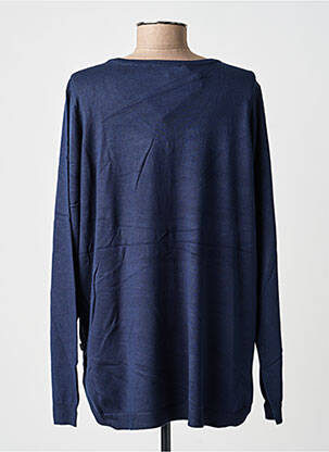 Pull coupe droite manches longues bleu ZHENZI femme