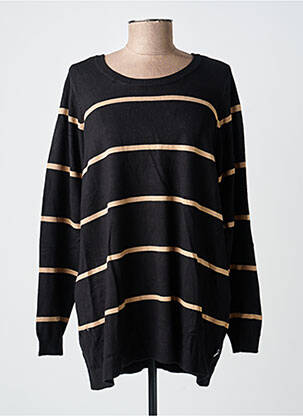 Pull coupe droite manches longues noir ZHENZI femme