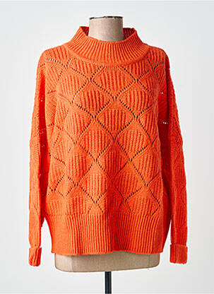 Pull coupe droite manches longues orange ZILCH femme