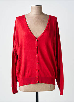 Gilet manches longues stretch rouge ZILCH femme