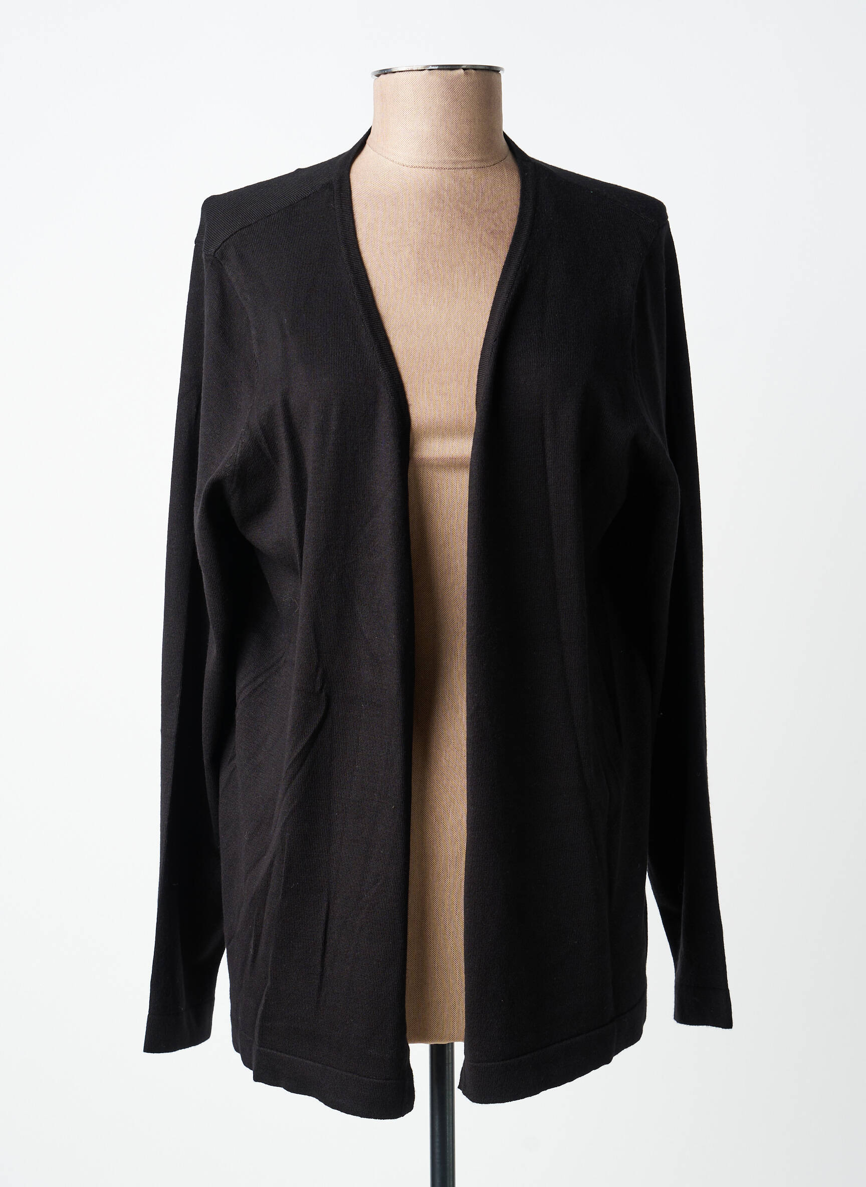 Gilet manches longues stretch noir KAFFE femme