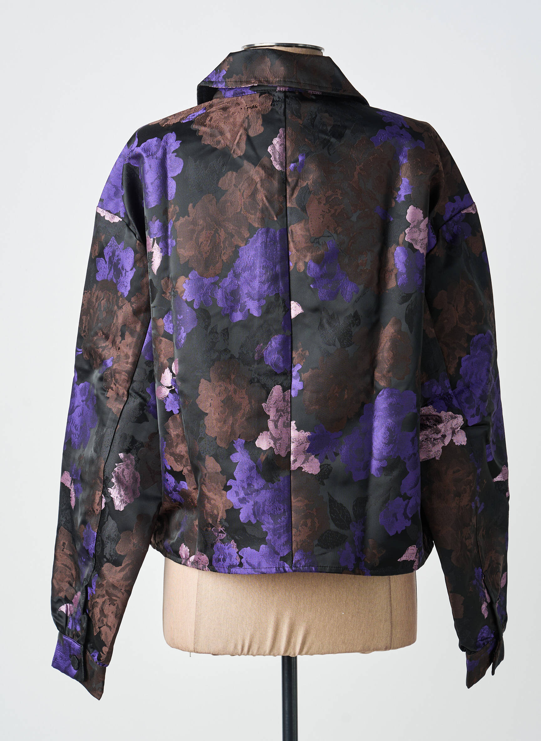 Veste casual poignets boutonnés avec fente violet KAFFE femme