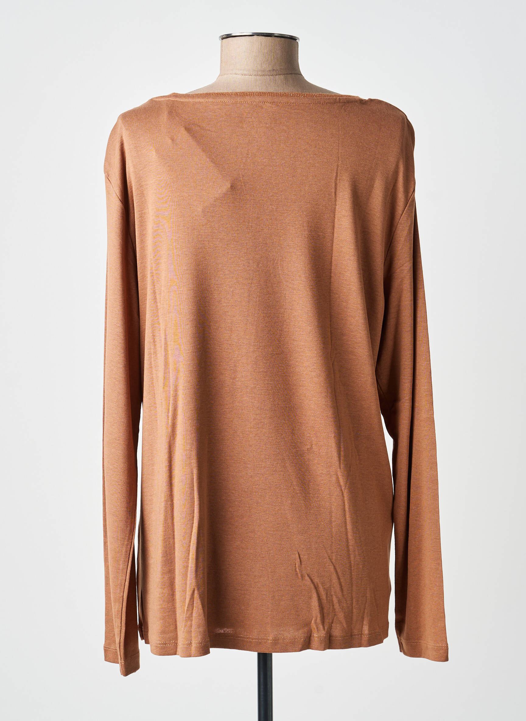 T-shirt manches longues manches longues marron C'EST BEAU LA VIE femme