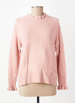Pull coupe droite manches longues rose LILY & ME femme