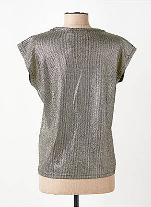 Top stretch manches courtes or PIECES femme