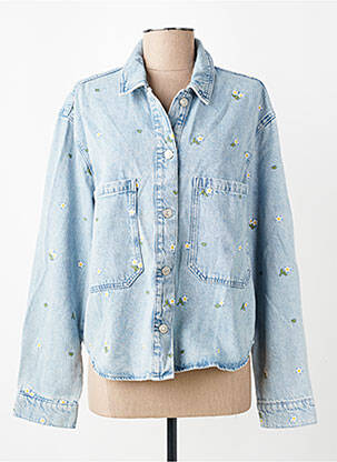 Veste casual poignets boutonnés avec fente bleu ONLY femme