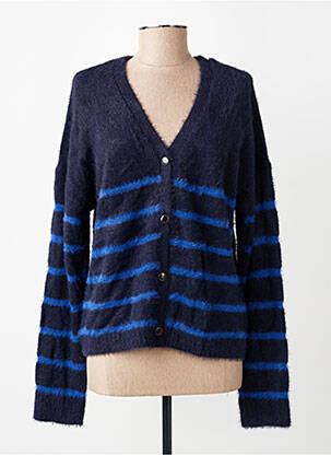 Gilet manches longues fermeture boutonnée sur le devant bleu PIECES femme