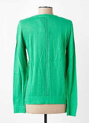 Gilet manches longues col rond vert LILY & ME femme