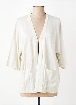 Gilet manches courtes manches courtes beige KAFFE femme