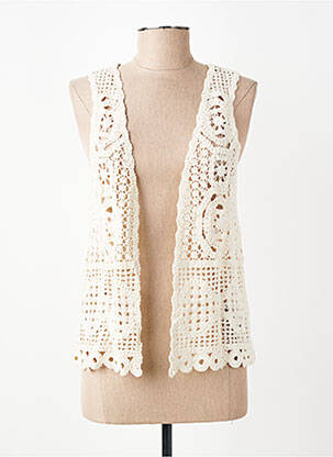 Gilet sans manche sans manche beige C'EST BEAU LA VIE femme