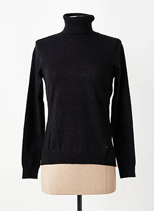 Pull col roulé coupe droite manches longues noir LPB LES PETITES BOMBES  femme