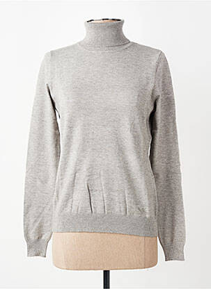 Pull col roulé coupe droite manches longues gris LPB LES PETITES BOMBES  femme