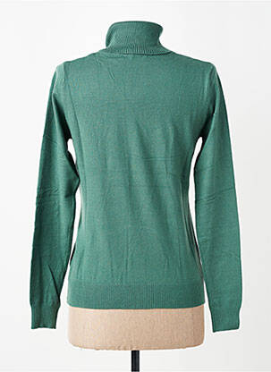 Pull col roulé coupe droite manches longues vert LPB LES PETITES BOMBES  femme