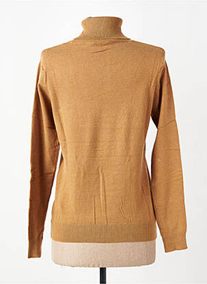 Pull col roulé coupe droite manches longues marron LPB LES PETITES BOMBES  femme