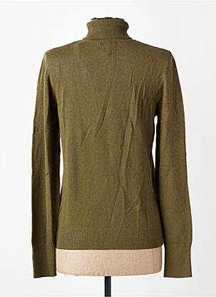 Pull col roulé coupe droite manches longues vert TIFFOSI femme
