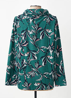 Pull col roulé coupe droite manches longues vert LILY & ME femme