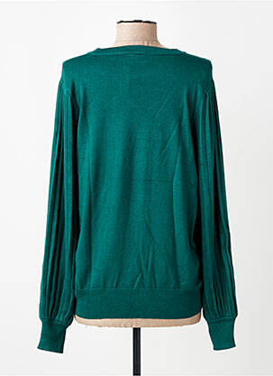 Pull col rond manches longues vert KAFFE femme