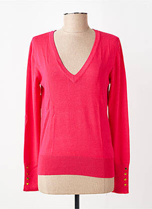 Pull coupe droite manches longues rose KAFFE femme