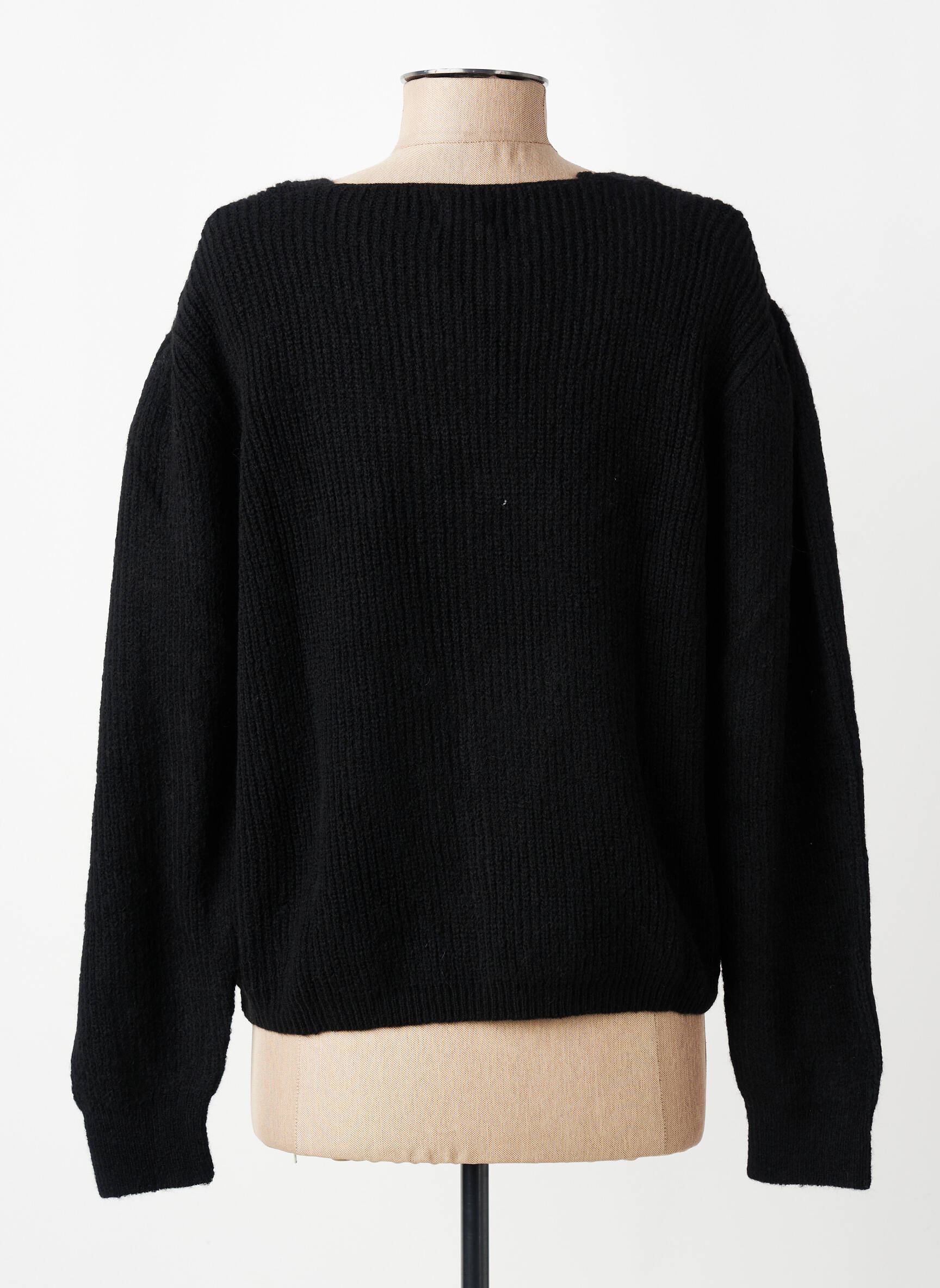 Gilet manches longues fermeture boutonnée sur le devant noir C'EST BEAU LA VIE femme