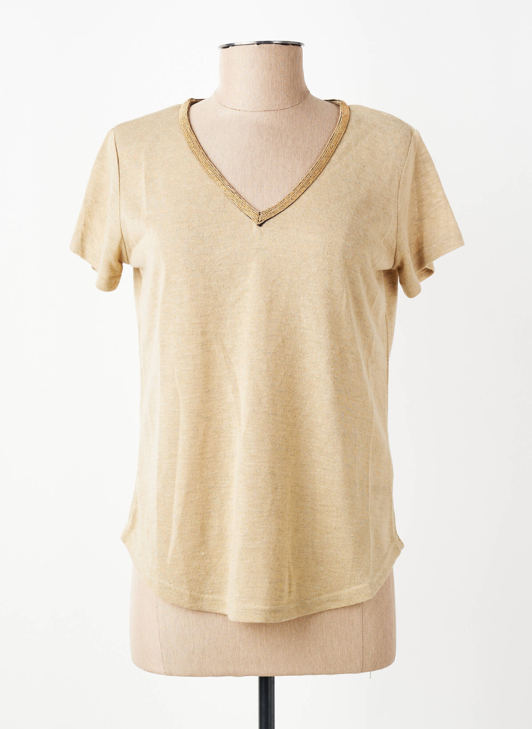 Top manches courtes manches courtes beige MOLLY BRACKEN femme