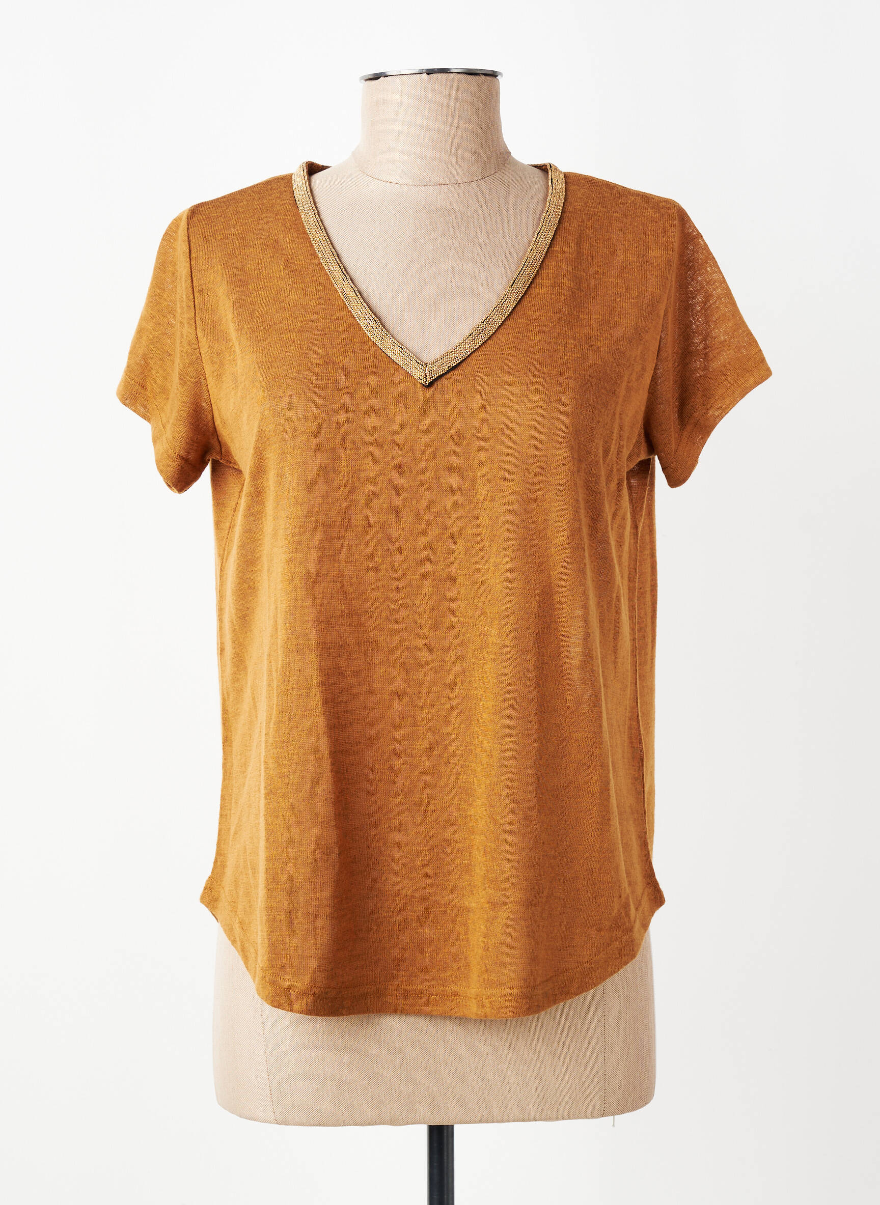 Top manches courtes manches courtes marron MOLLY BRACKEN femme