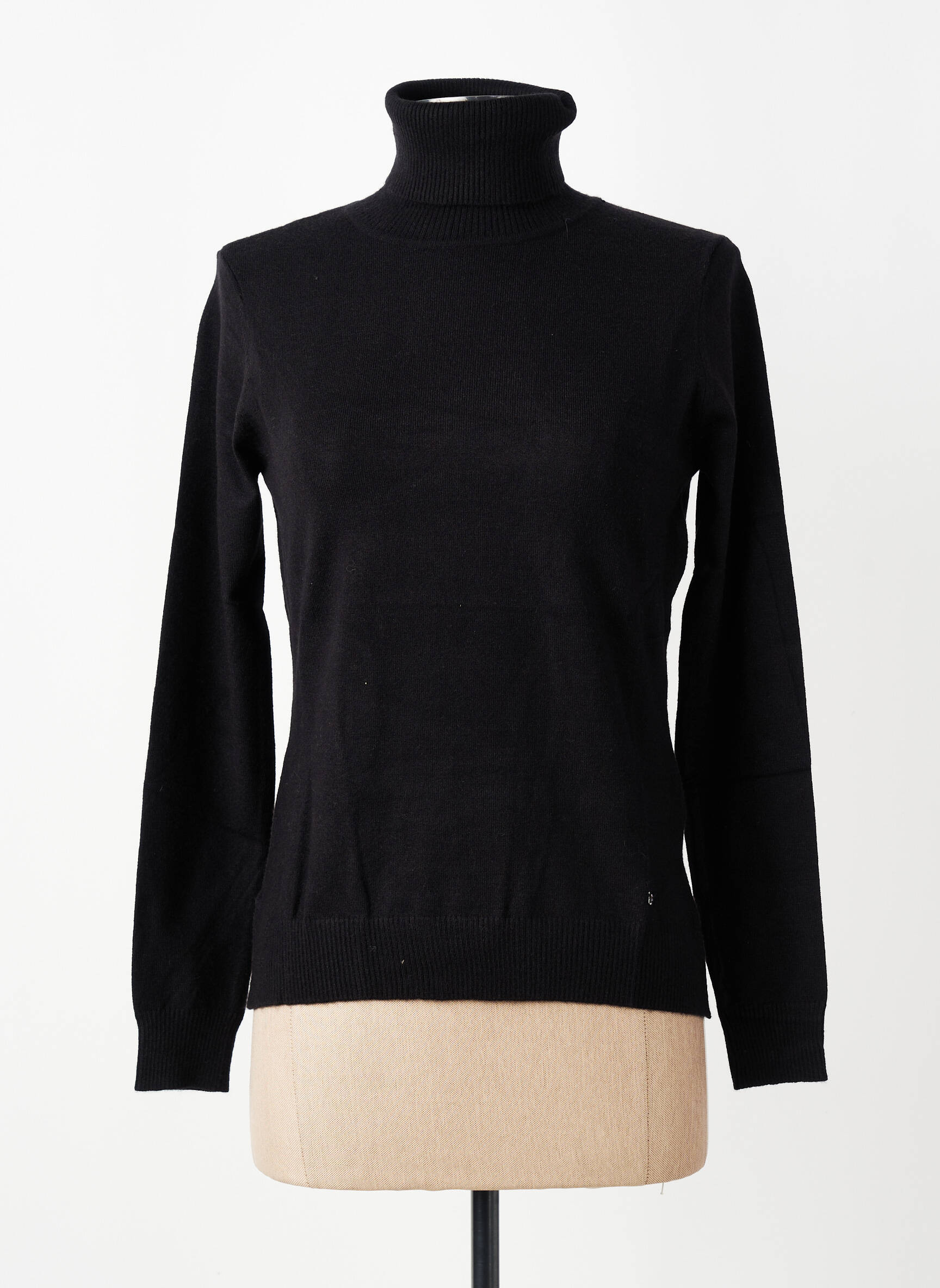 Pull col roulé coupe droite manches longues noir LPB LES PETITES BOMBES  femme
