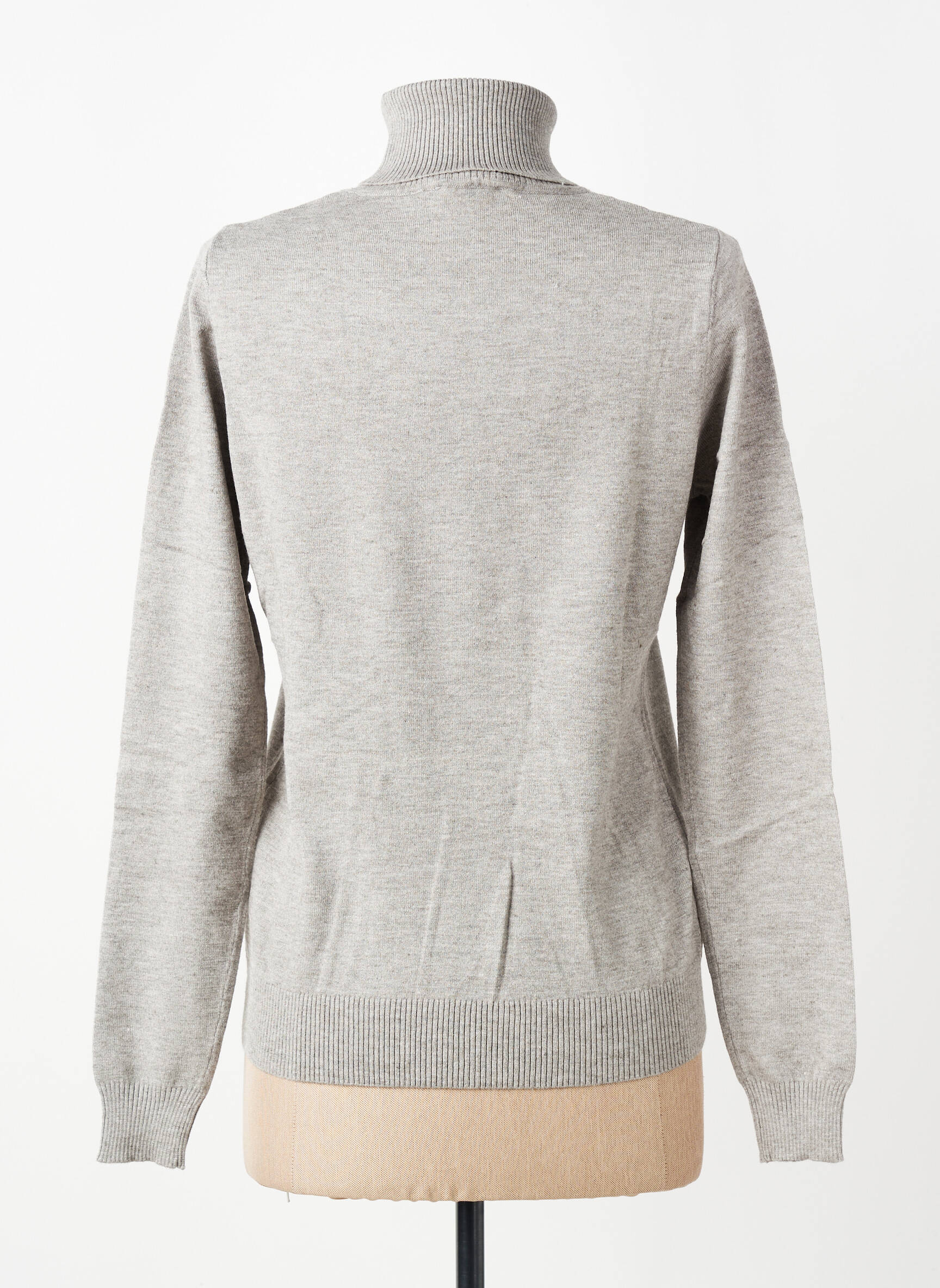 Pull col roulé coupe droite manches longues gris LPB LES PETITES BOMBES  femme