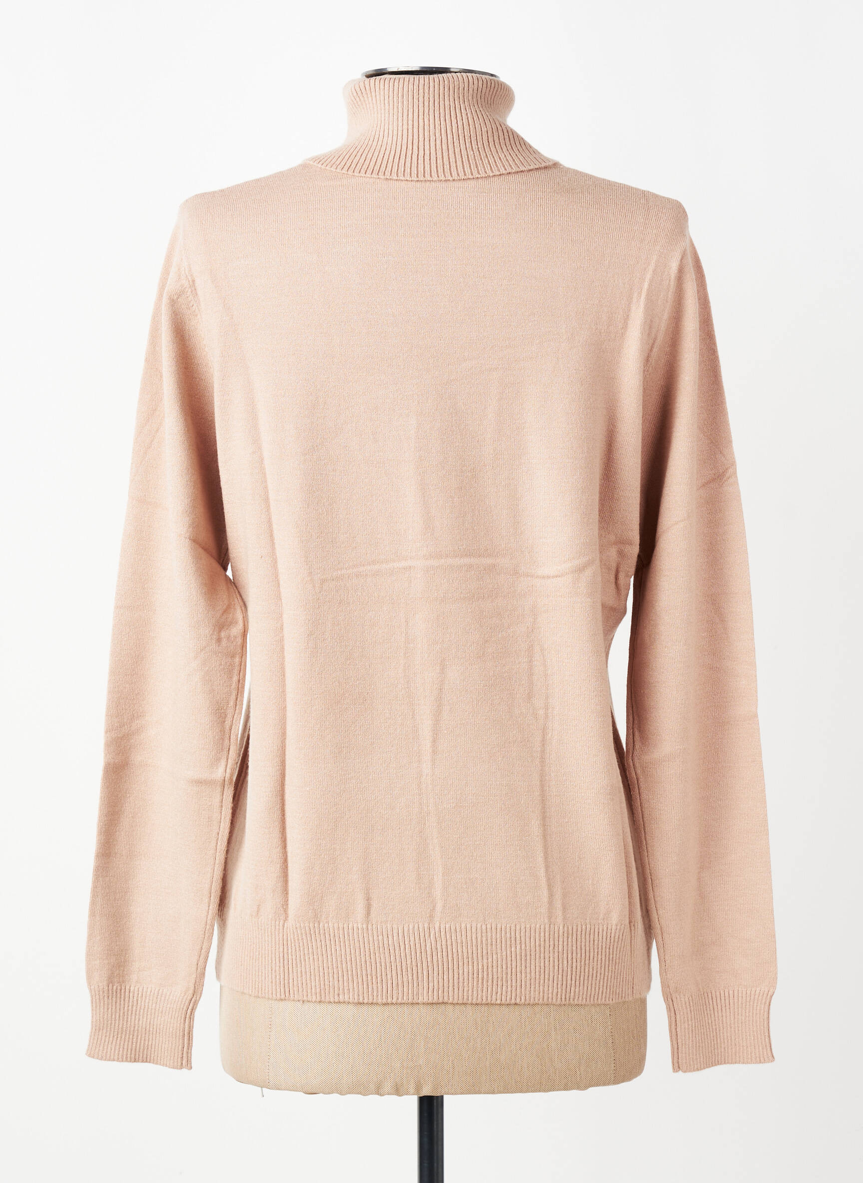 Pull col roulé coupe droite manches longues marron LPB LES PETITES BOMBES  femme