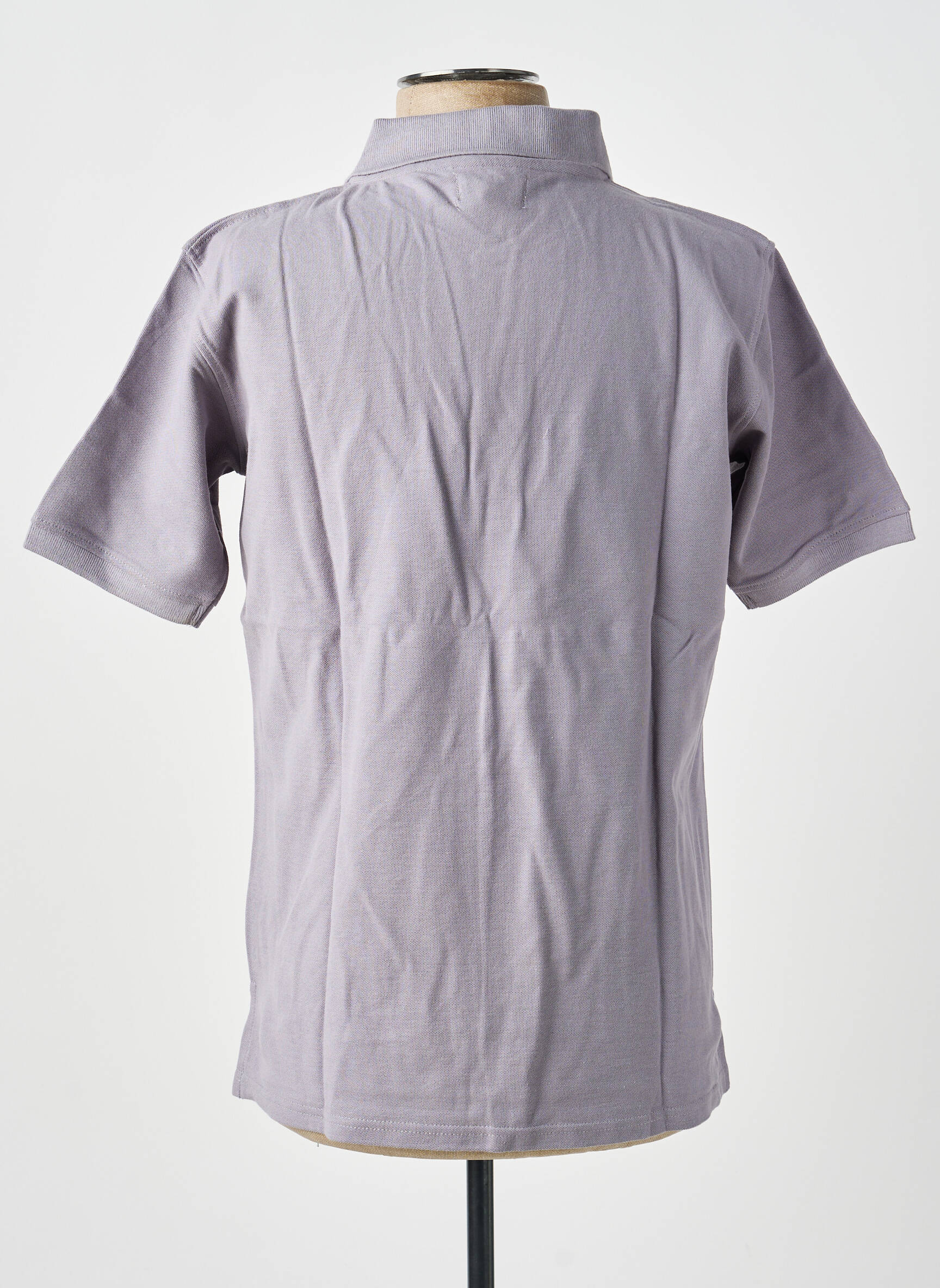 Polo coupe droite manches courtes gris GWEN & BLACK homme