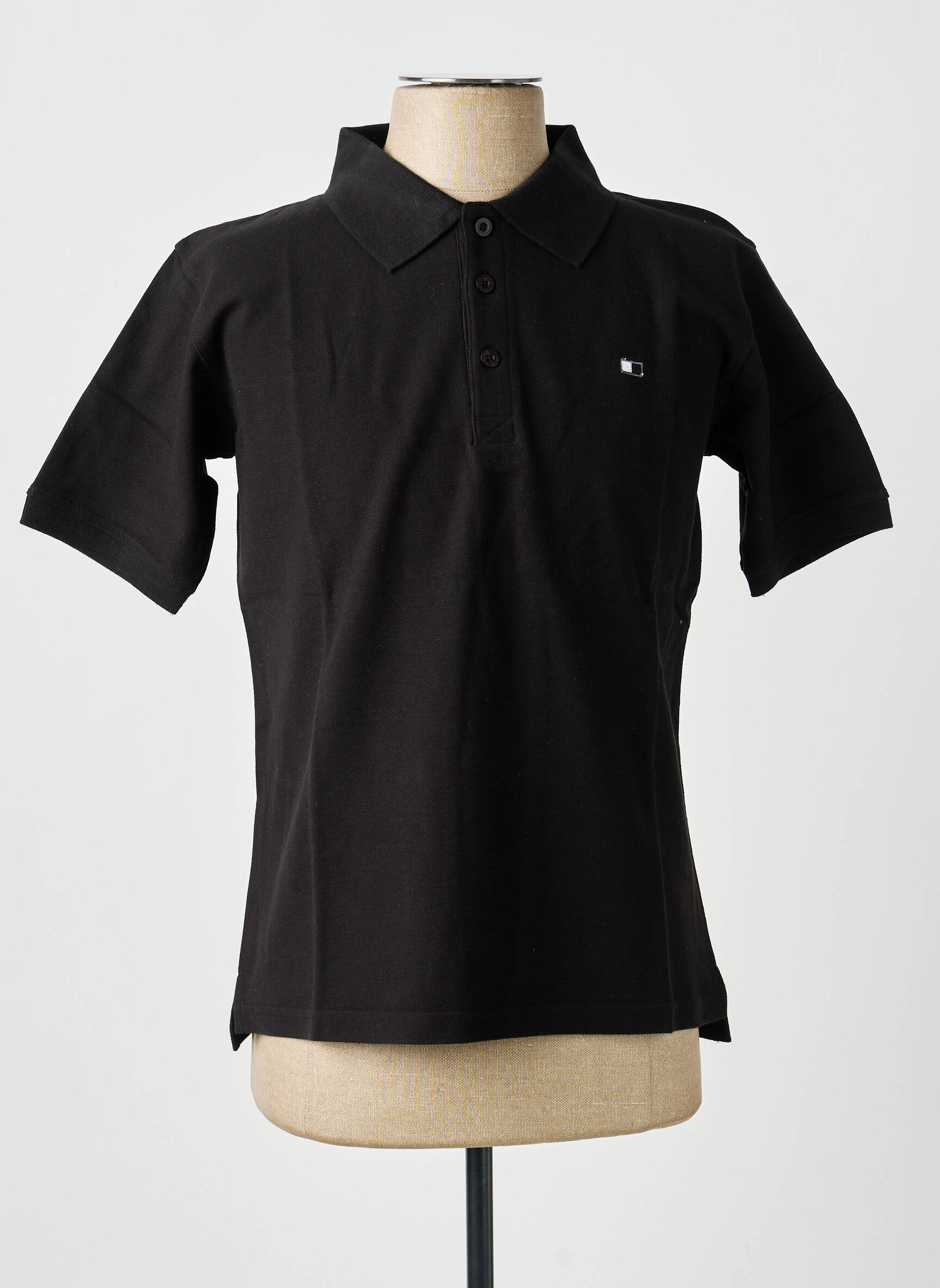 Polo coupe droite manches courtes noir GWEN & BLACK homme