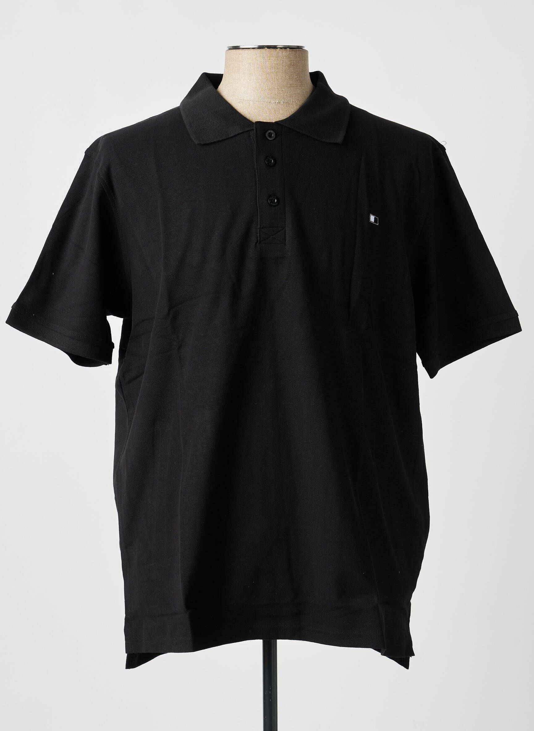 Polo coupe droite manches courtes noir GWEN & BLACK homme
