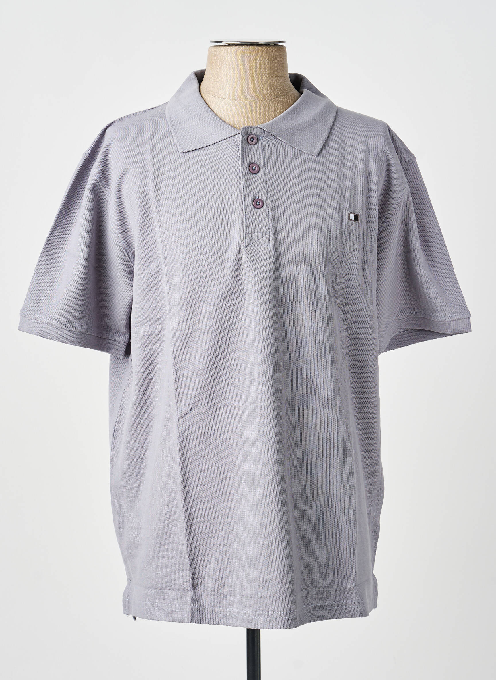 Polo coupe droite manches courtes gris GWEN & BLACK homme